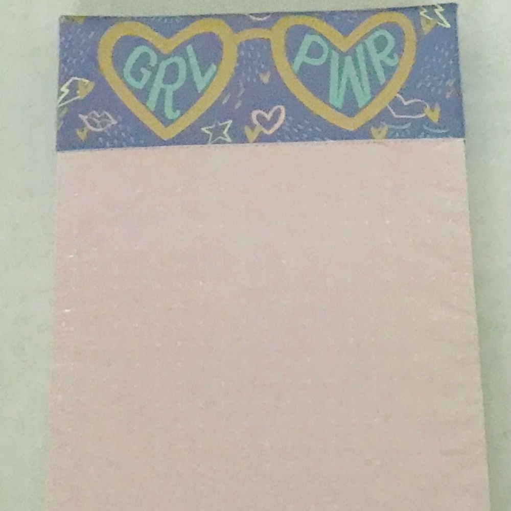 New Pad with Large Magnet Pink Purple Girl Power Valentine’s Day Valentine